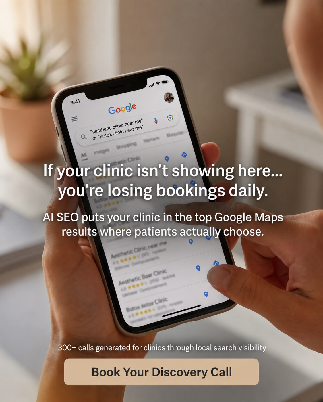 Clinic Fuse Facebook ad: Rank Higher on Google Maps and Fill Your Schedule