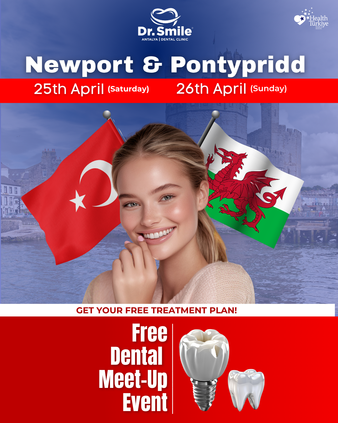 Dr Smile Antalya Dental Clinic Facebook ad from Apr 9, 2026