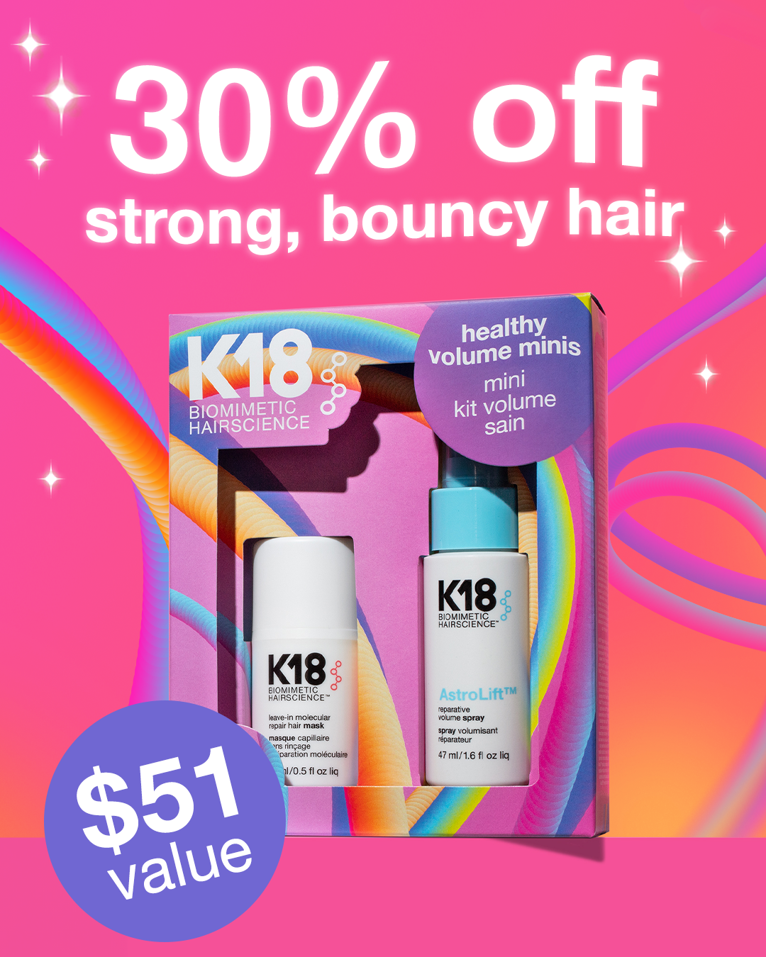 K18 Hair Facebook ad