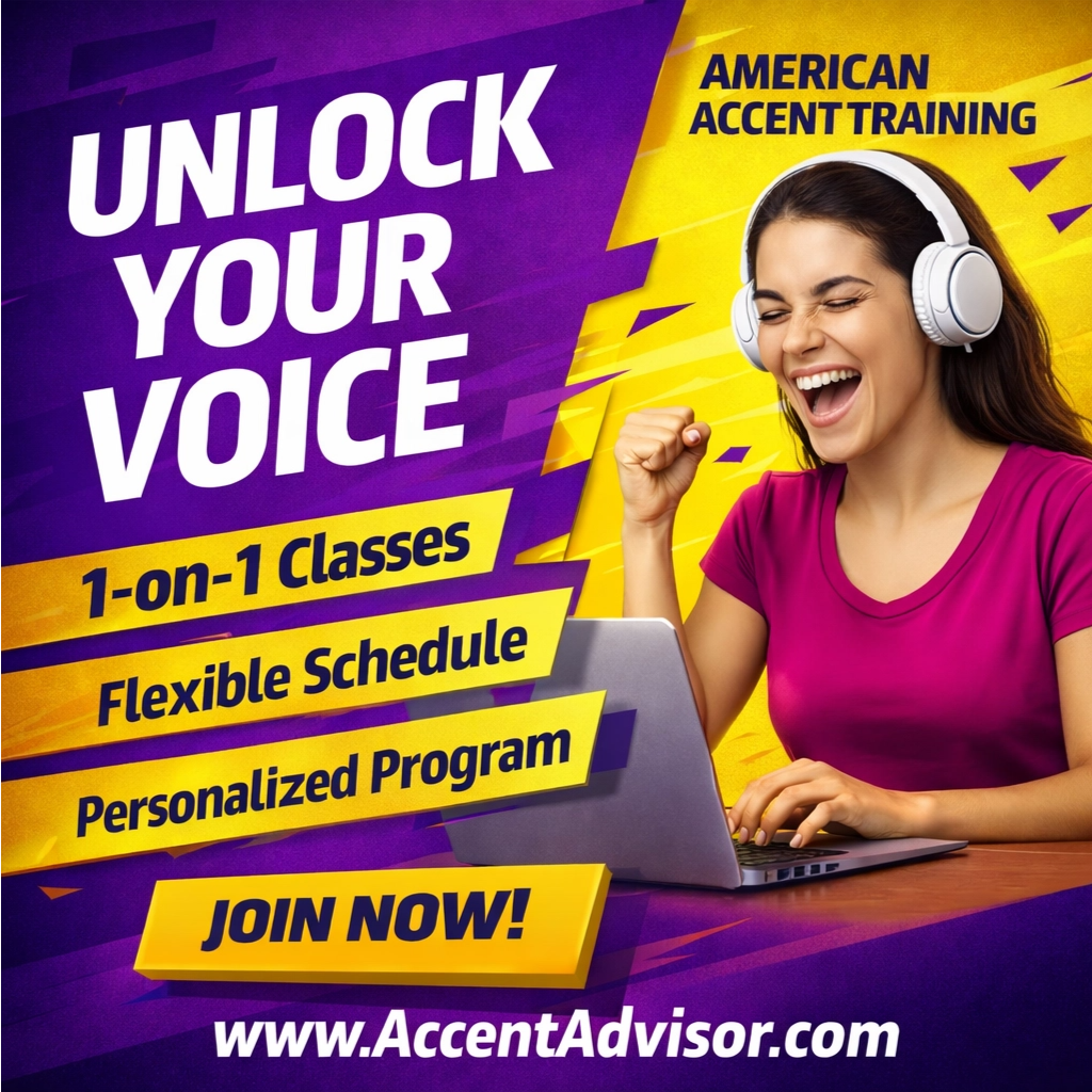 Accent Advisor - American Pronunciation Facebook ad