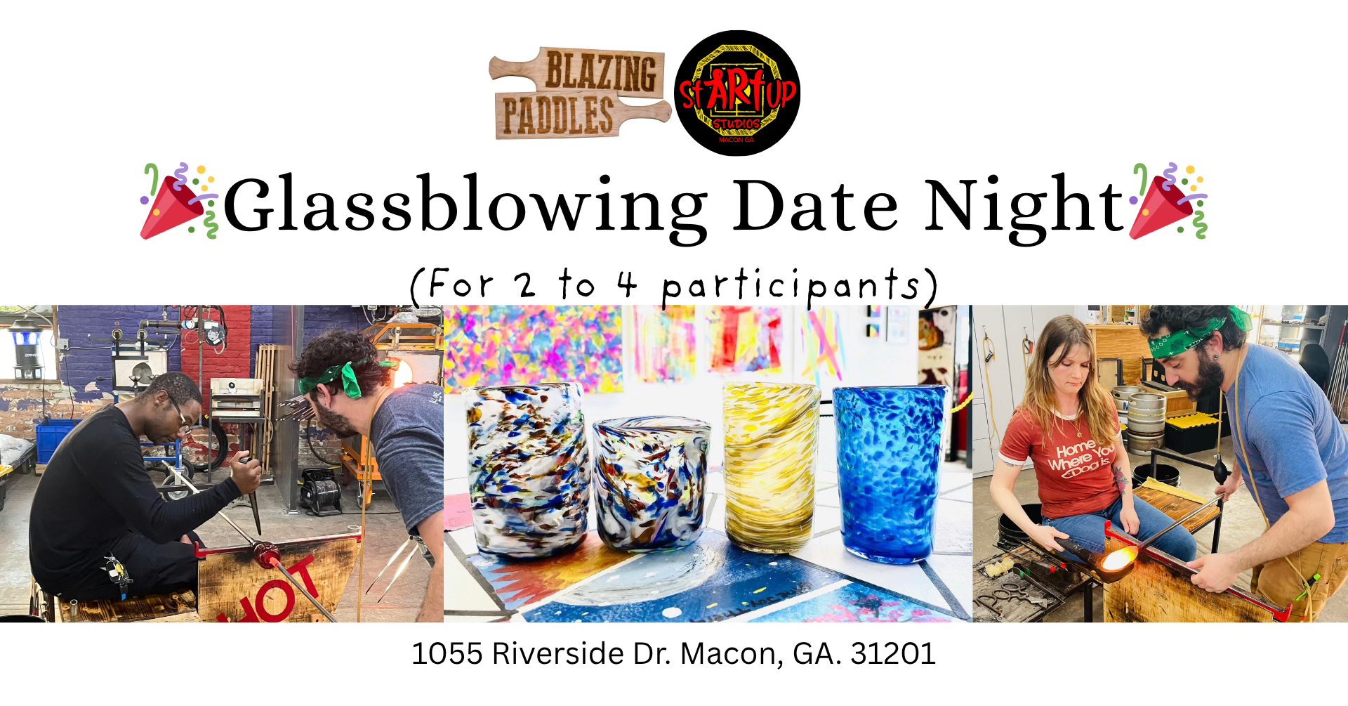 Startup Studios Facebook ad: Glassblowing Date Night