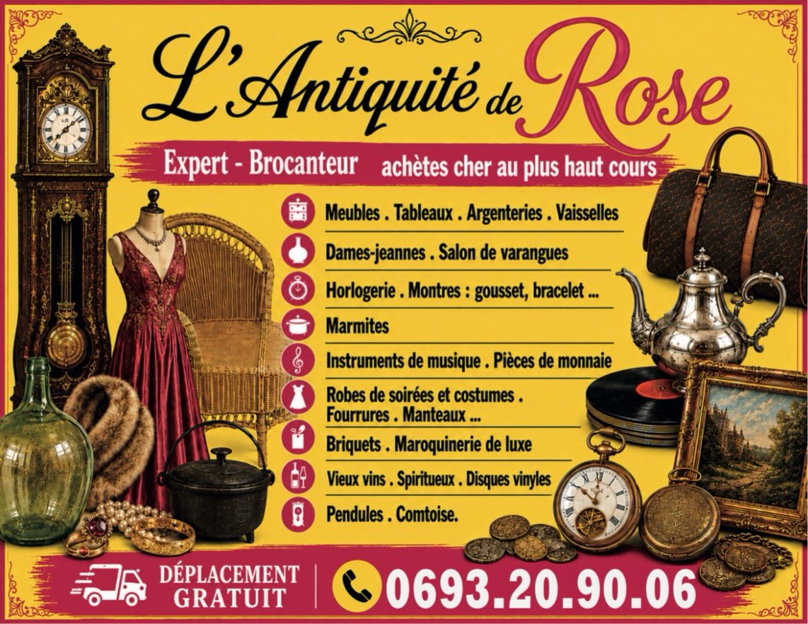 lantiquitederose Facebook ad: Sur l’île de la Réunion, achat de toutes…