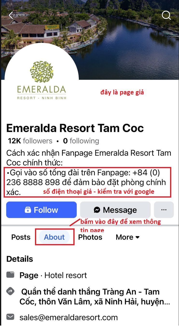 Emeralda Resort Tam Coc Facebook ad