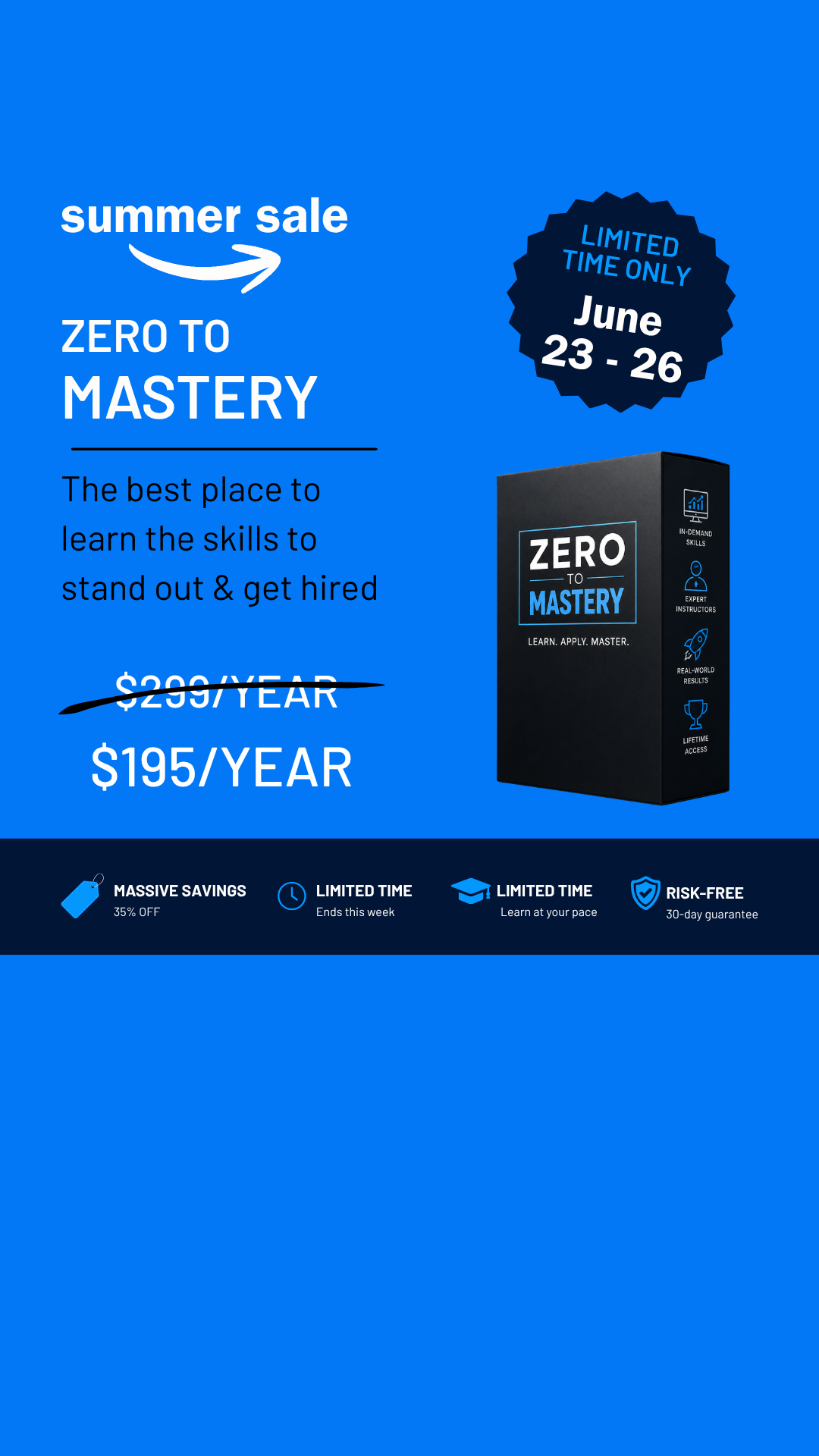 Zero To Mastery Facebook ad
