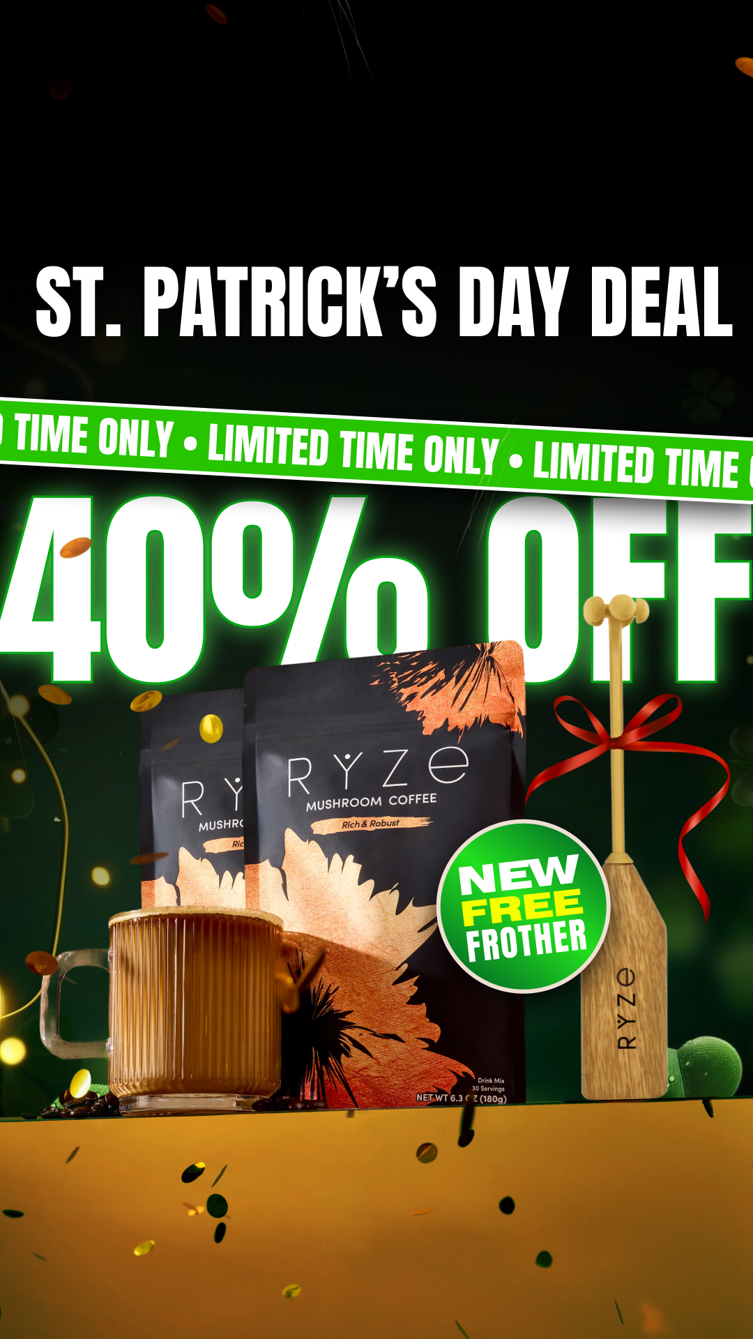 RYZE Superfoods Facebook ad
