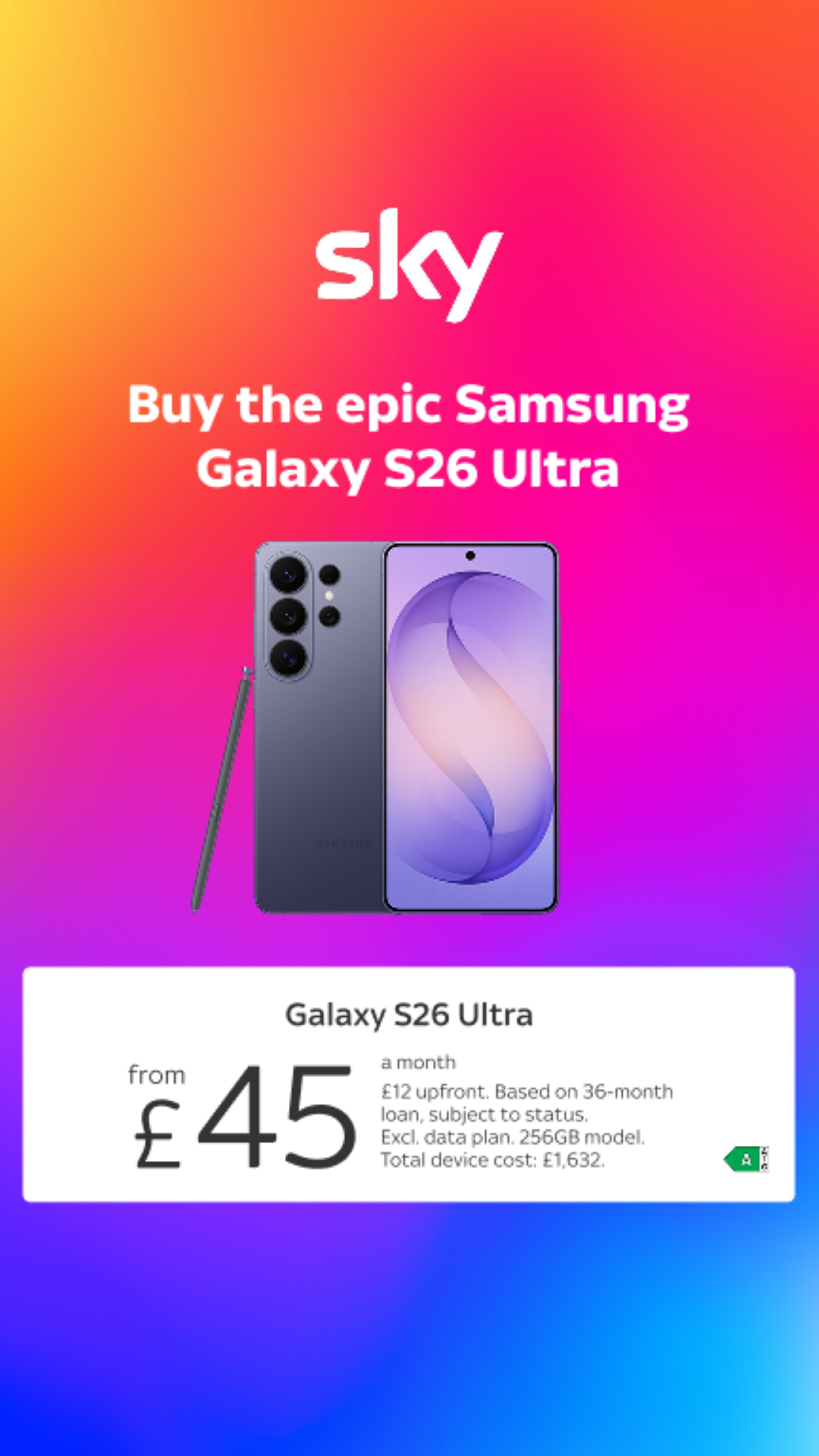 Sky Facebook ad
