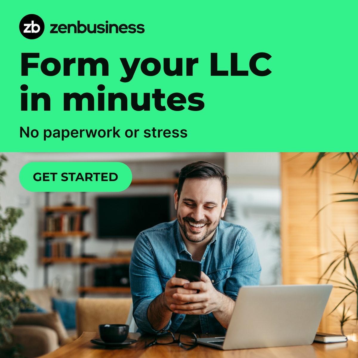 ZenBusiness Facebook ad