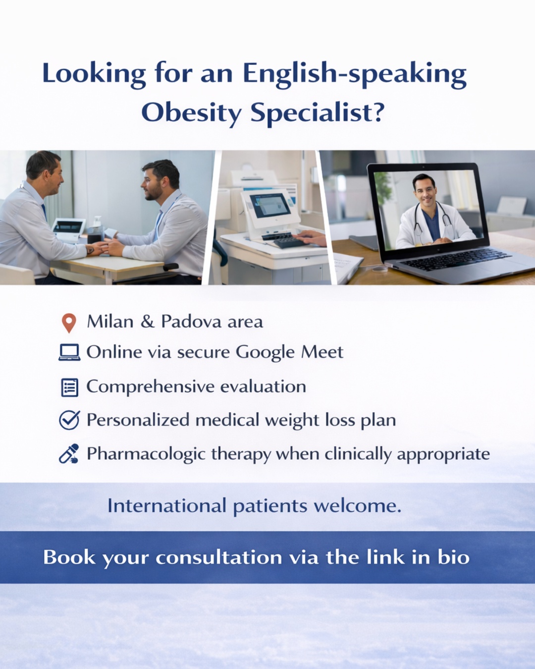 Dr. Marco Franceschin MD MSc Facebook ad: Looking for a medical consultation about obesity or…