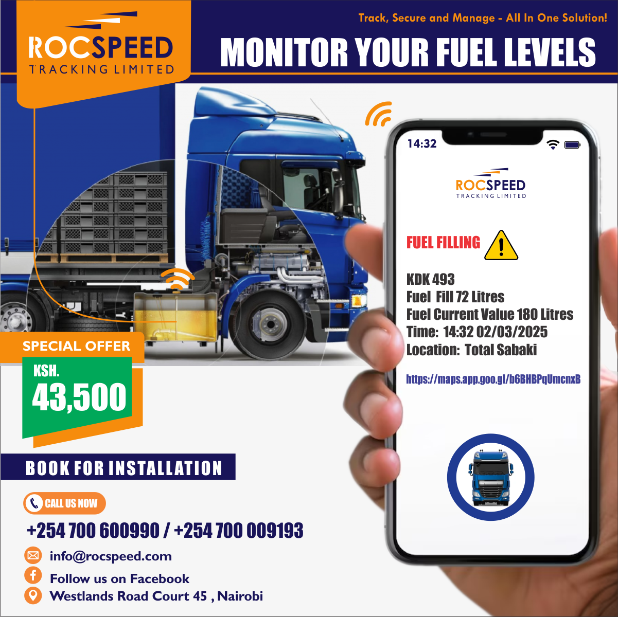 Rocspeed Tracking Limited Facebook ad