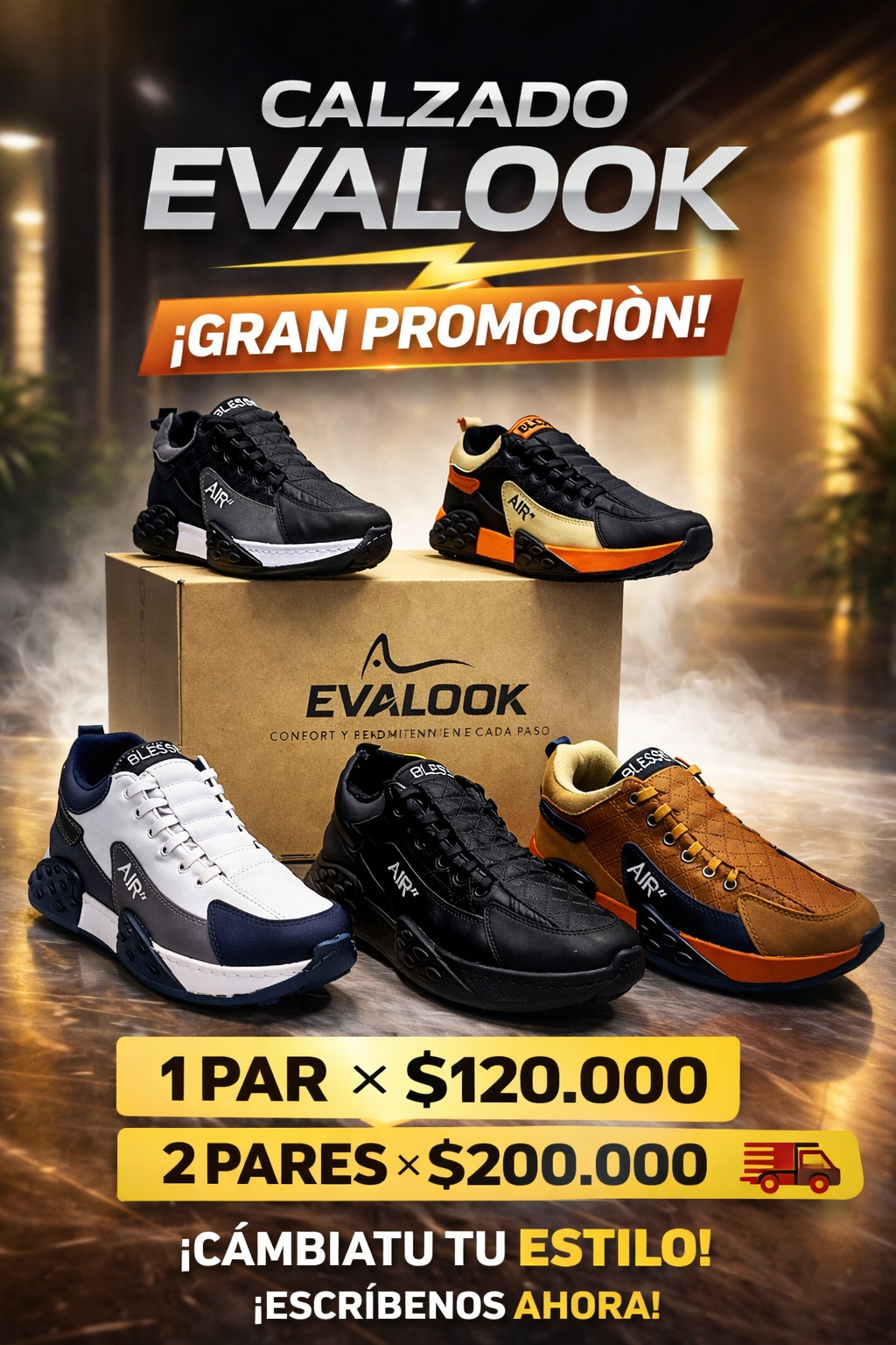Calzado Evalook Facebook ad: UN PAR NO ES SUFICIENTE