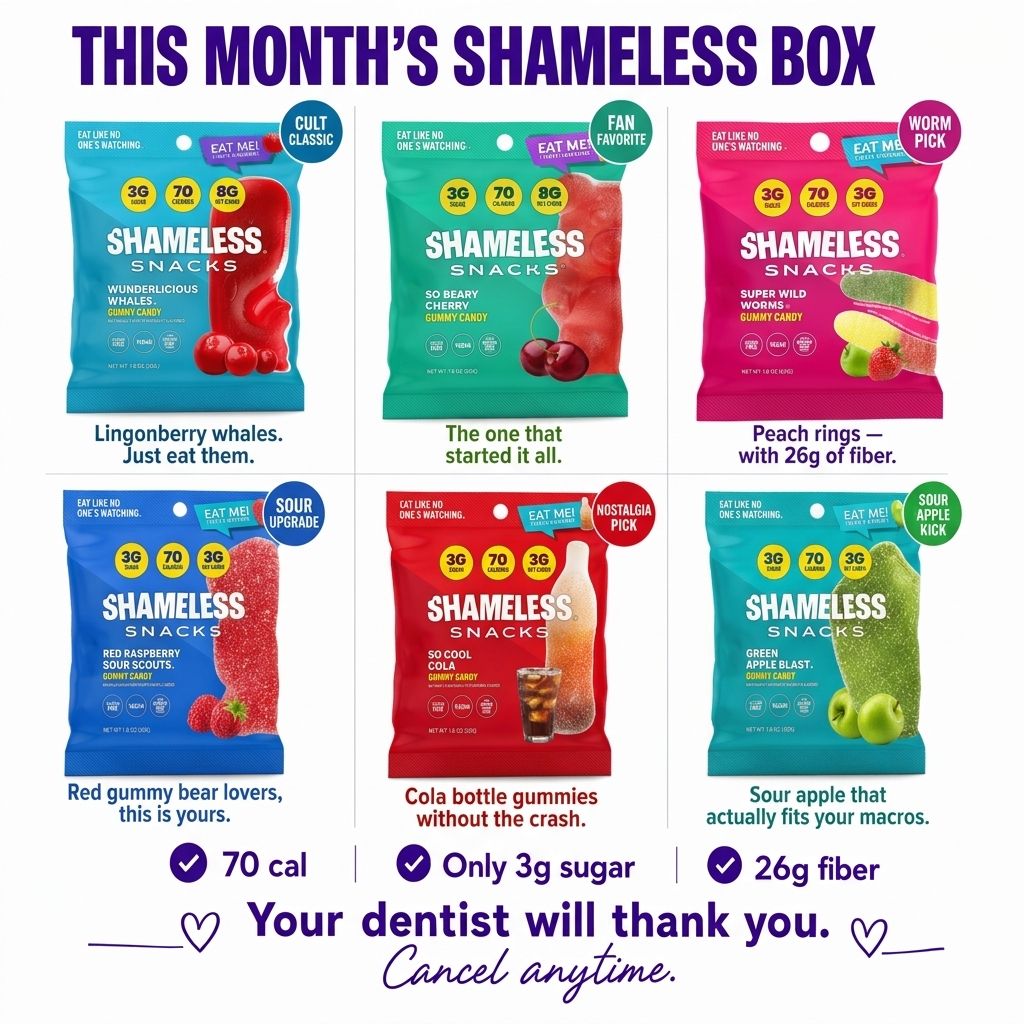 Shameless Snacks Facebook ad