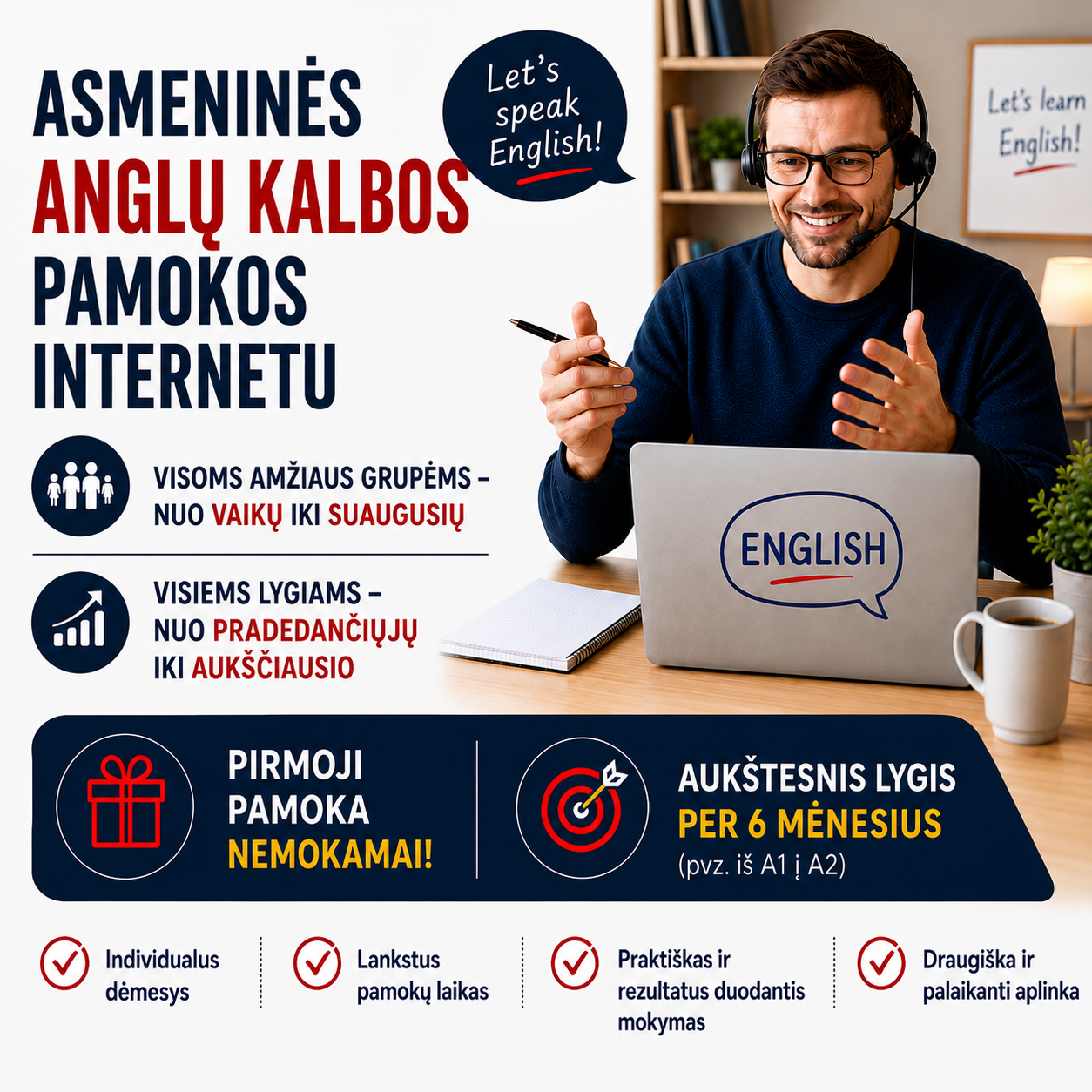 Anglų kalbos mokytojas Kęstutis Facebook ad: ASMENINĖS ANGLŲ K.