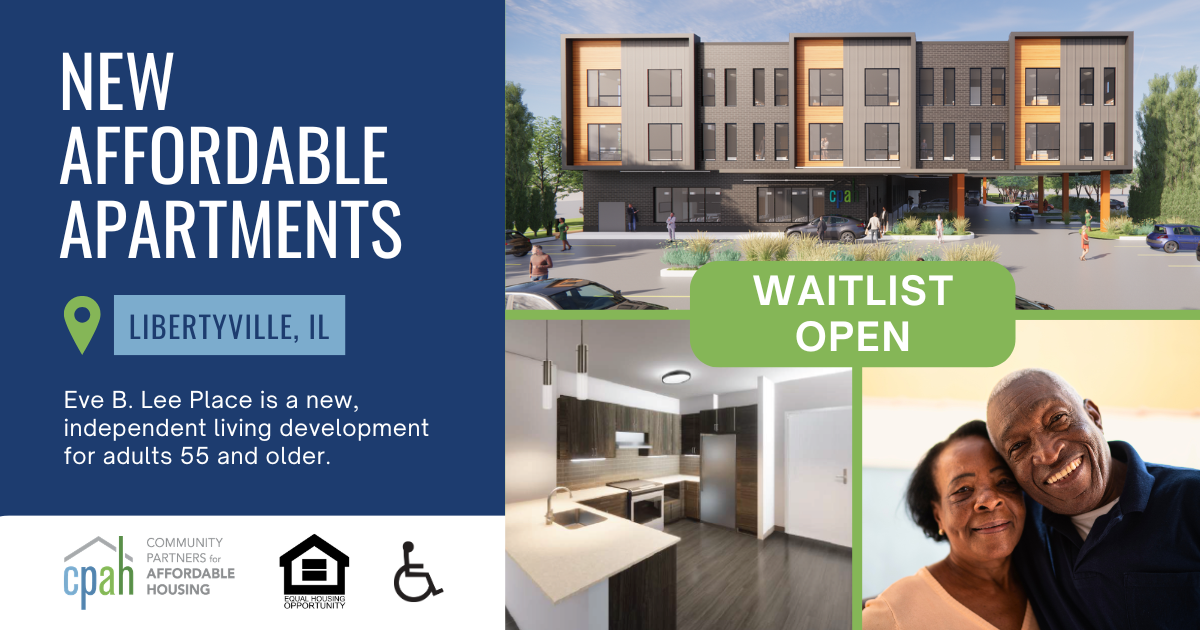 Community Partners for Affordable Housing Facebook ad: Welcome to Eve B.