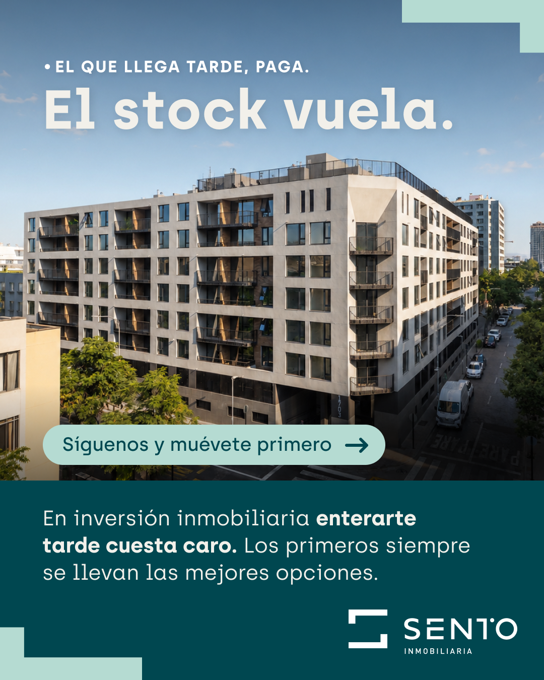 Sento Inmobiliaria Facebook ad: En inversión inmobiliaria, enterarte antes puede marcar la…