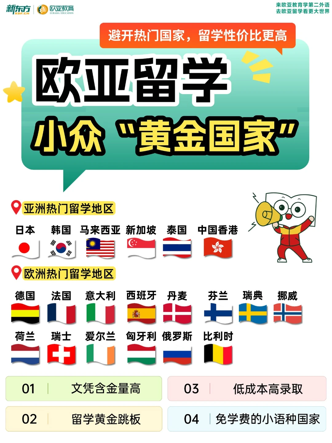 上海新东方前途出国 Facebook ad: 新东方欧亚教育 | 覆盖日本、韩国、德国、法国等20+国家/地区