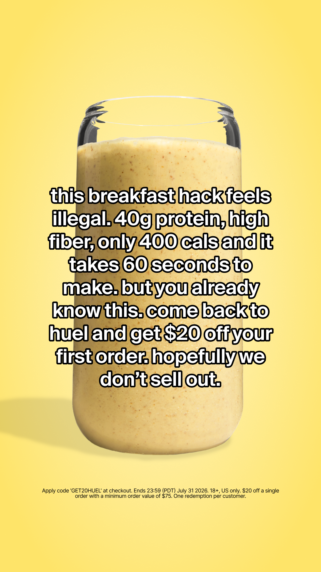 Huel Facebook ad