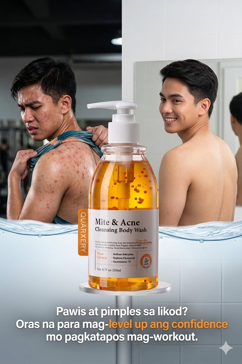 QUarxery-ph-护肤护理 Facebook ad: QUARXERY Antibacterial Mite & Acne Cleansing Body Wash