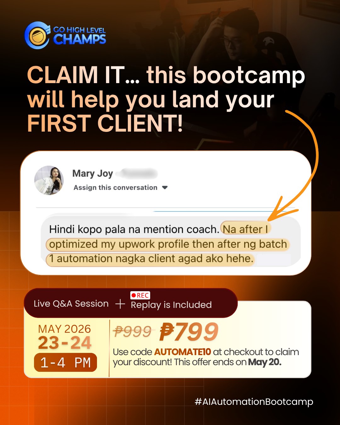 Go High Level Champs - Training PH Facebook ad: ๐ง๐ต๐ถ๐ ๐ถ๐ ๐ฒ๐
๐ฎ๐ฐ๐๐น๐ ๐๐ต๐ฎ๐ ๐๐ฒ ๐บ๐ฒ๐ฎ๐ปโฆ