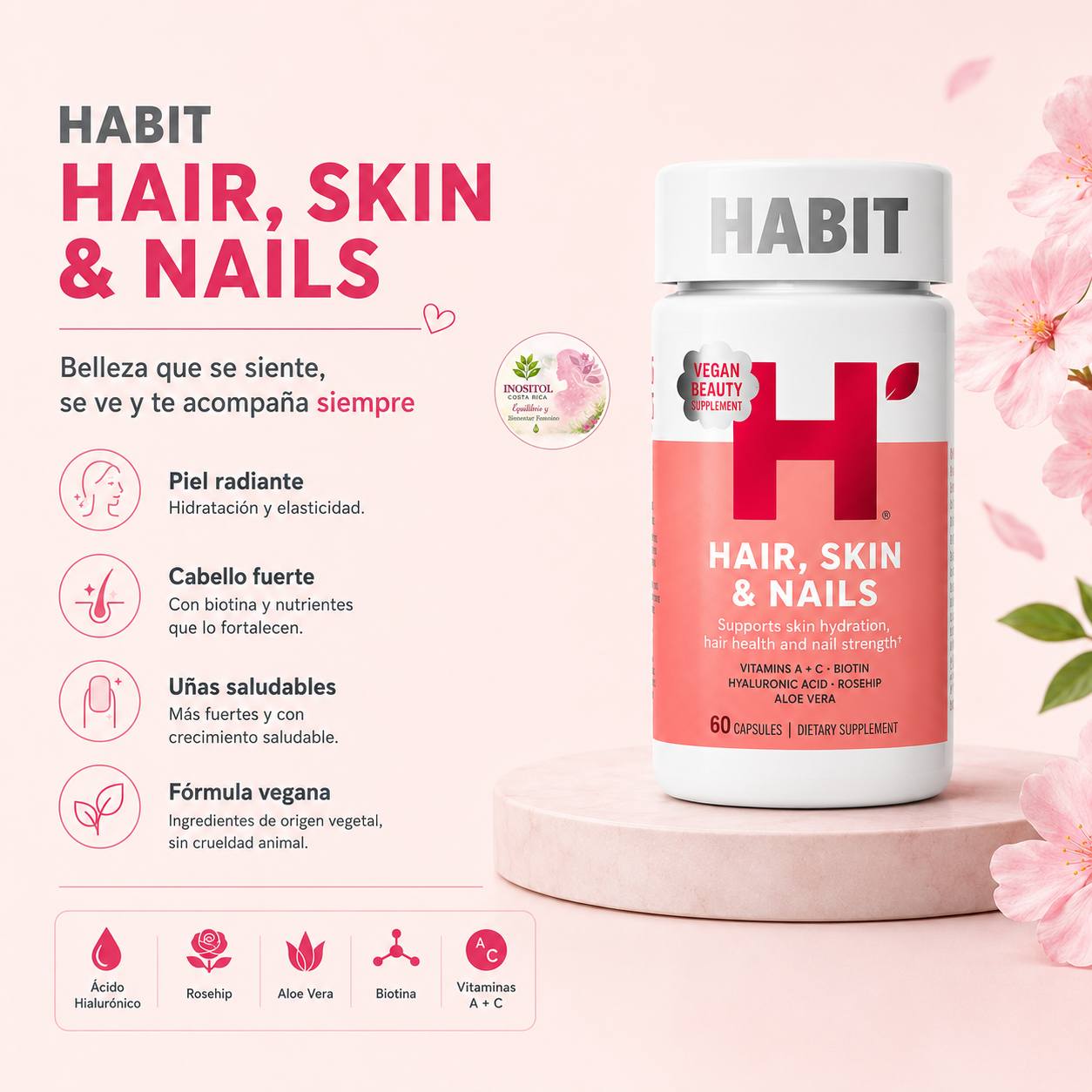 Inositol Costa Rica Facebook ad: Tu bienestar comienza aquí, dále equilibrio todos los…