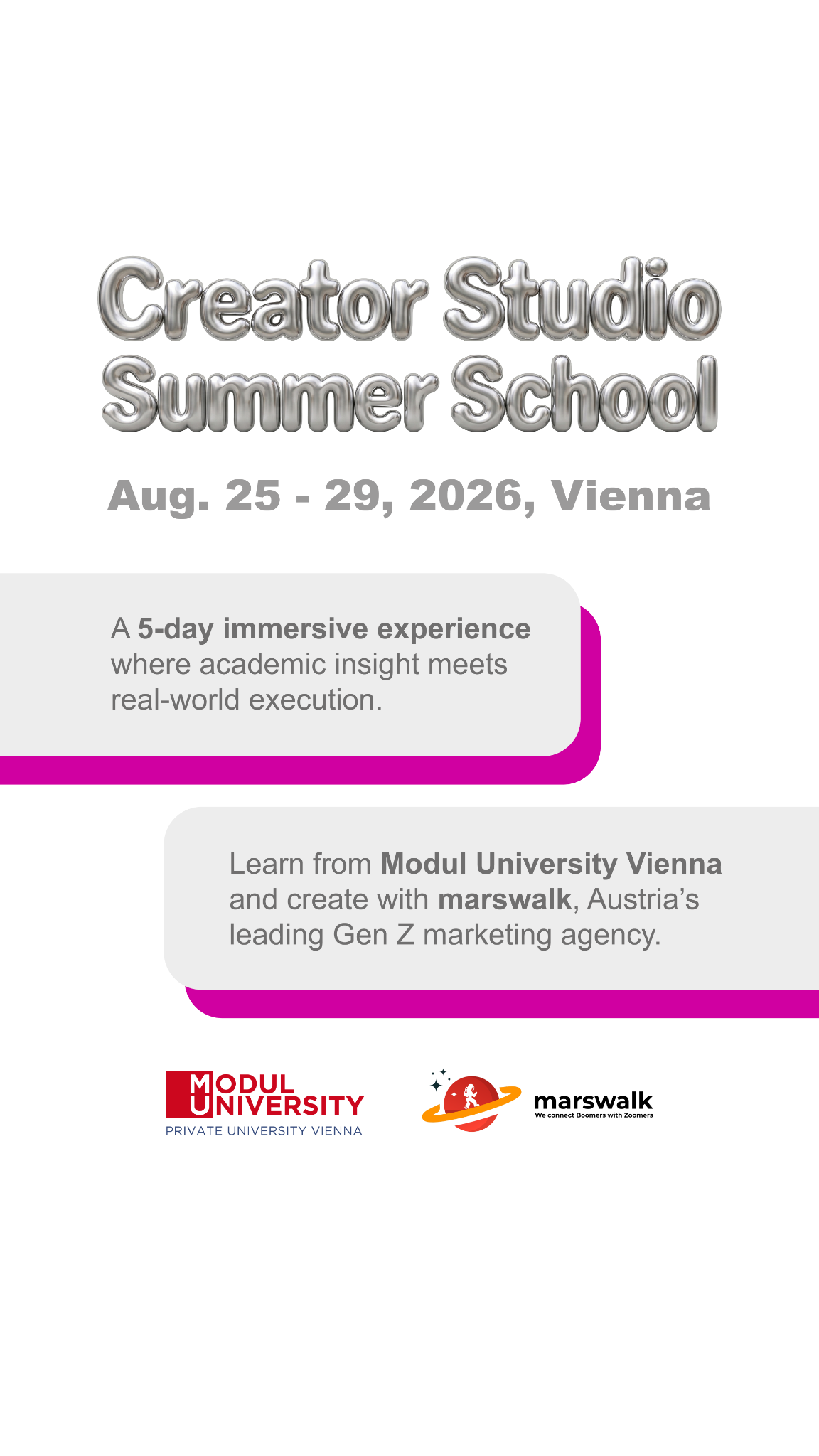 Modul University Vienna Facebook ad