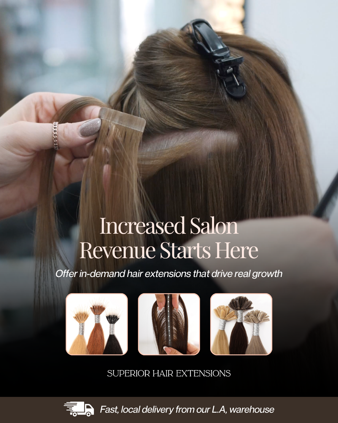 Superior Hair Extensions Facebook ad