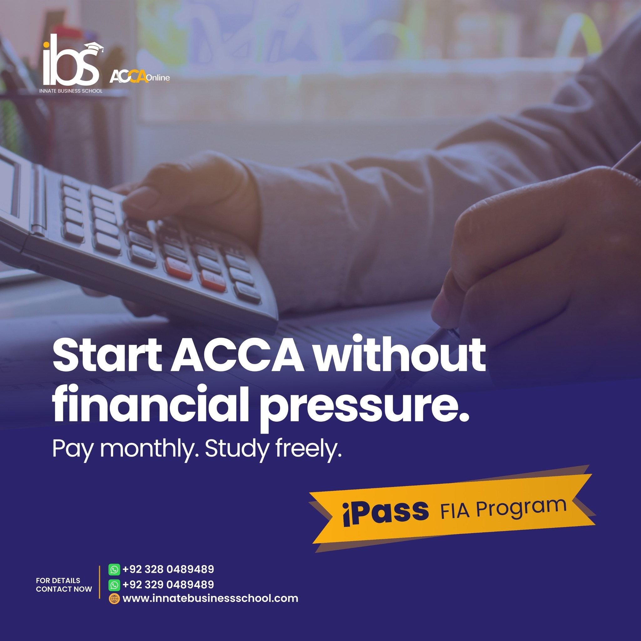 accaonline.co Facebook ad: Start your ACCA journey without stress