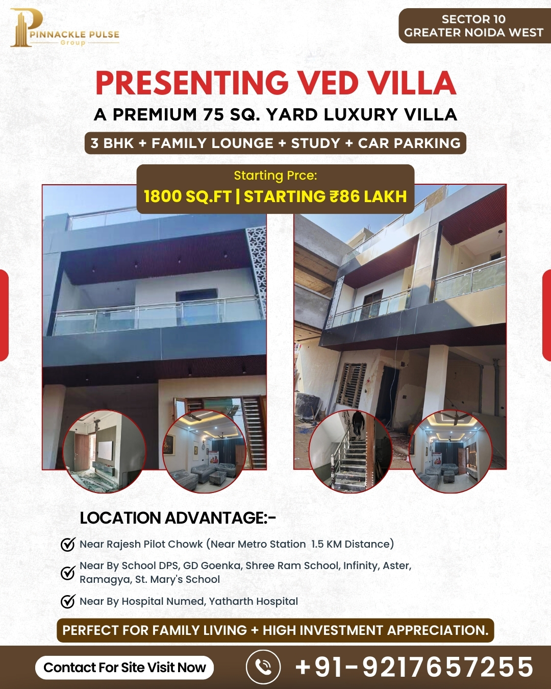 Pinnackle Pulse Group Facebook ad: BHK Luxury VED VILLA | 1800 Sq.ft |…