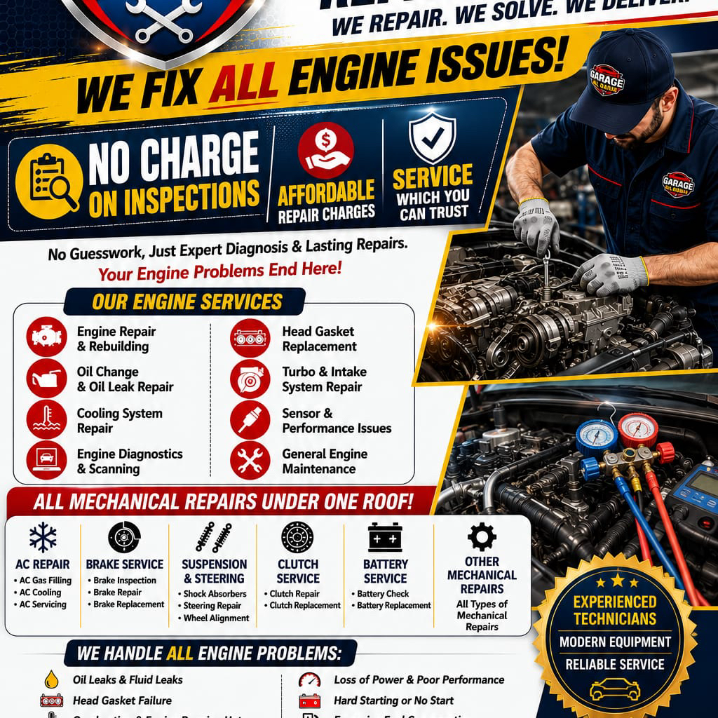 Garage Al Dana Facebook ad: Chat on WhatsApp