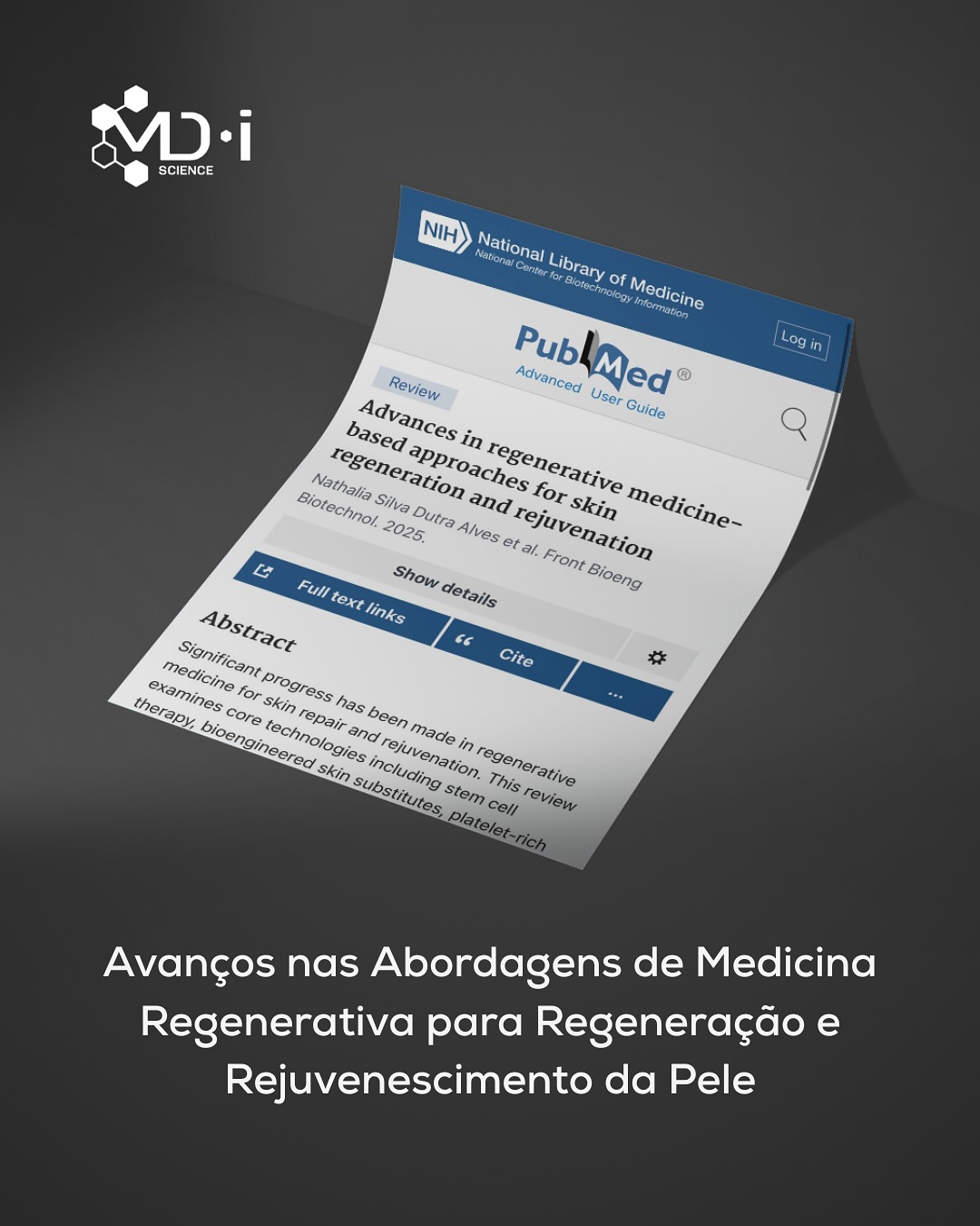 MD Institute Facebook ad: Avanços na Medicina Regenerativa para Regeneração e…