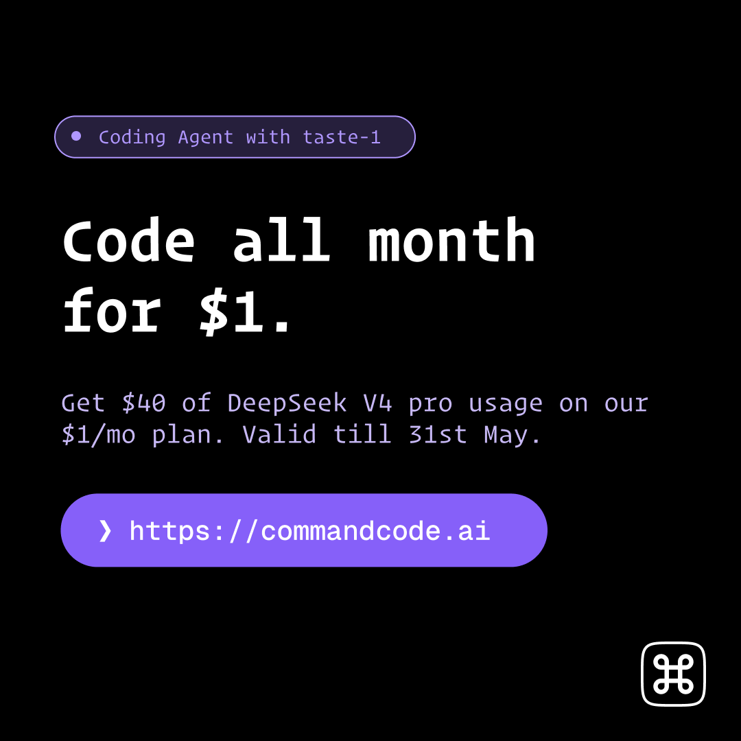 Command Code Facebook ad: Best coding agent harness for open models with low cost…