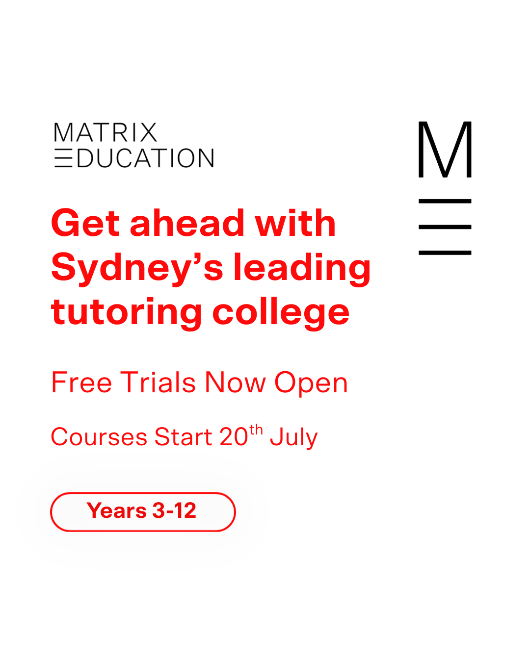 Matrix Education Facebook ad