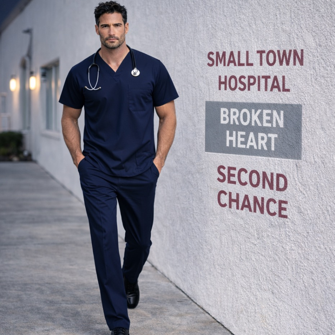 Bailey Rose Contemporary Romance Facebook ad: Small Town Hospital. Broken Heart. Second Chance.