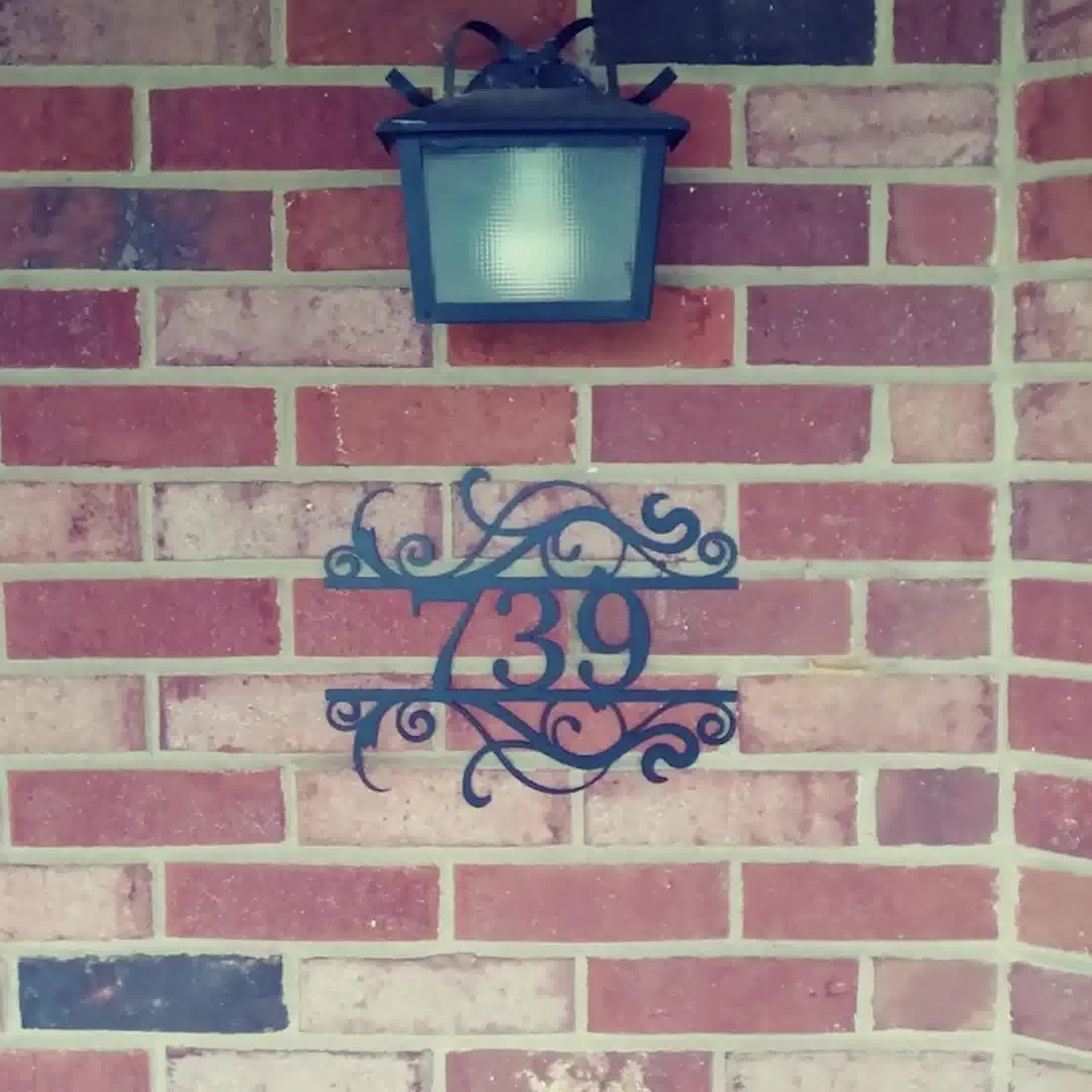 Lakeshore Metal Decor Facebook ad: Swirly House Monogram Sign