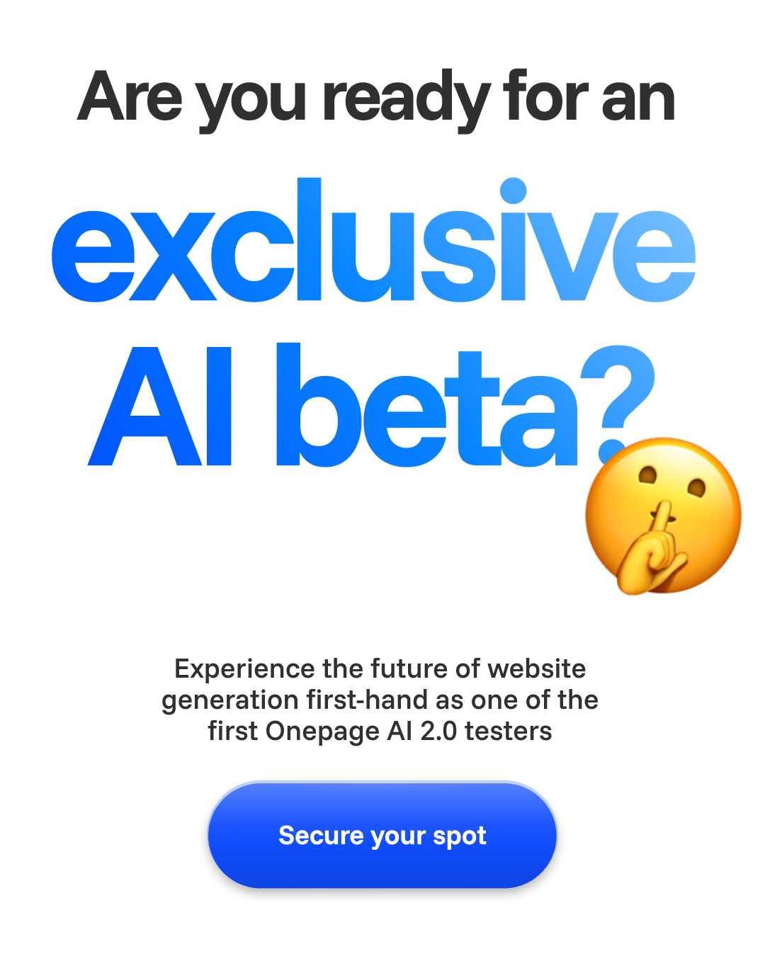 Onepage Facebook ad