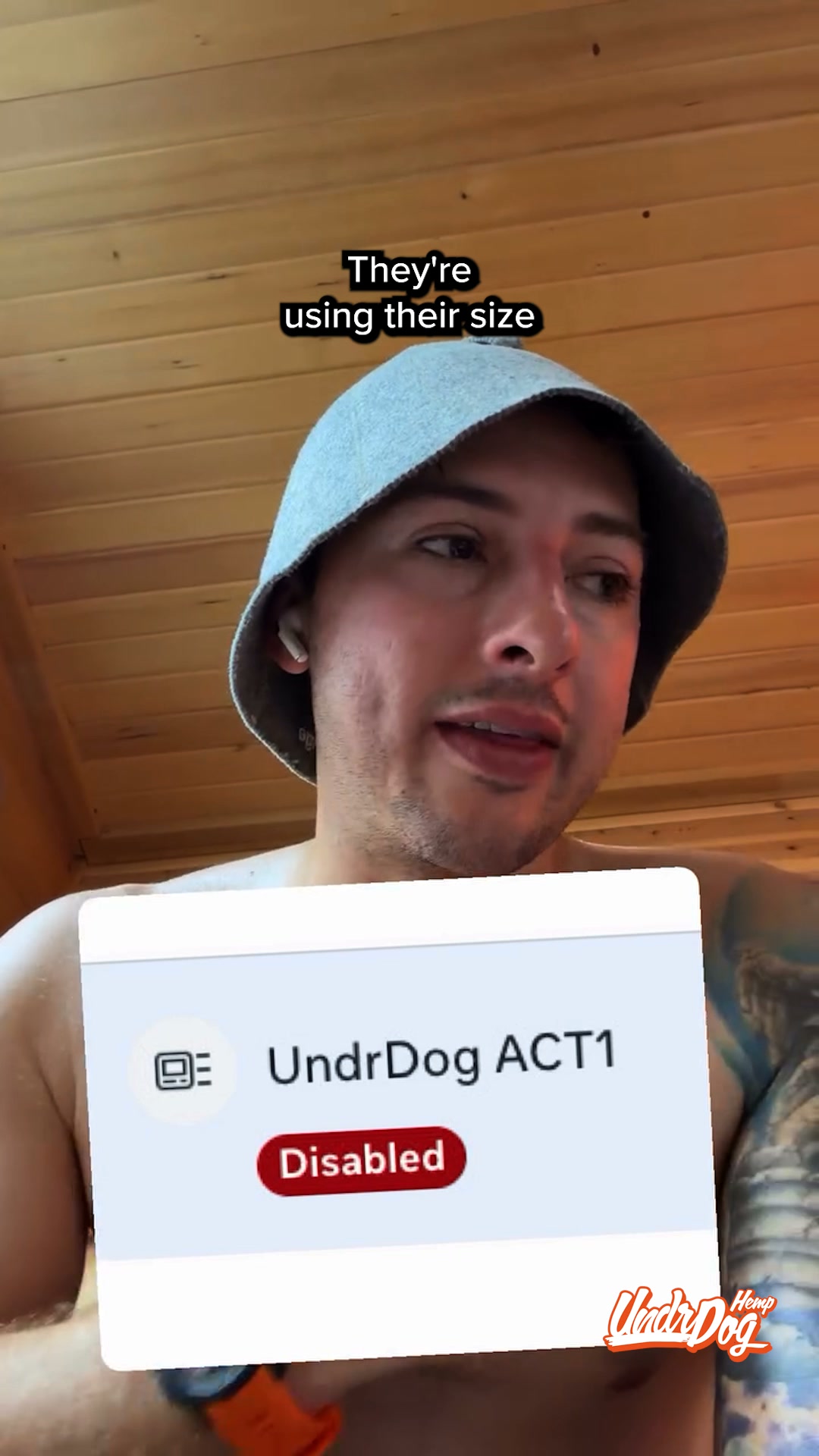 UndrDog Hemp Facebook ad: Real Men Wear Hemp. Lifetime Warranty.