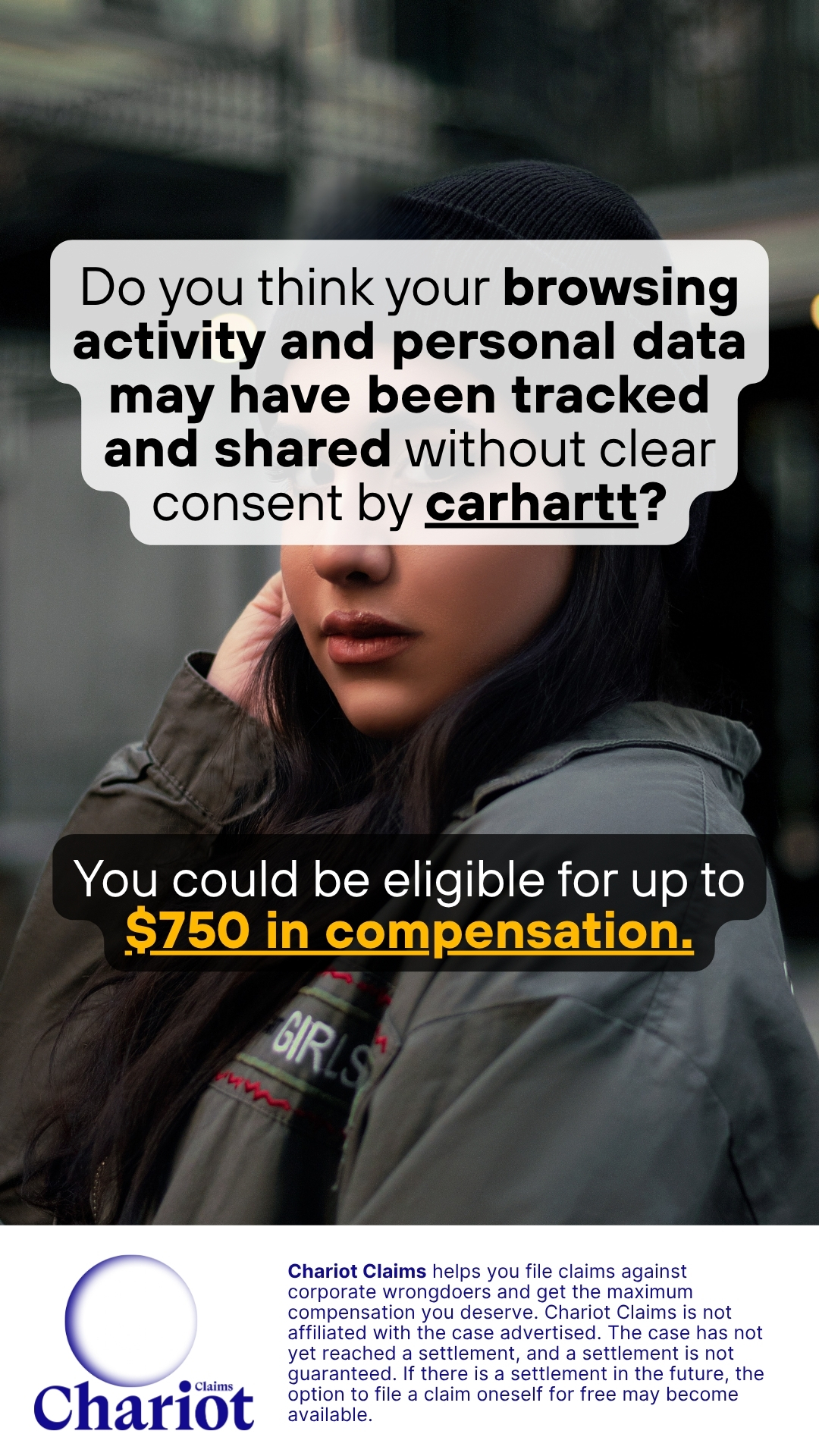 Chariot Claims - formerly ClaimClam Facebook ad