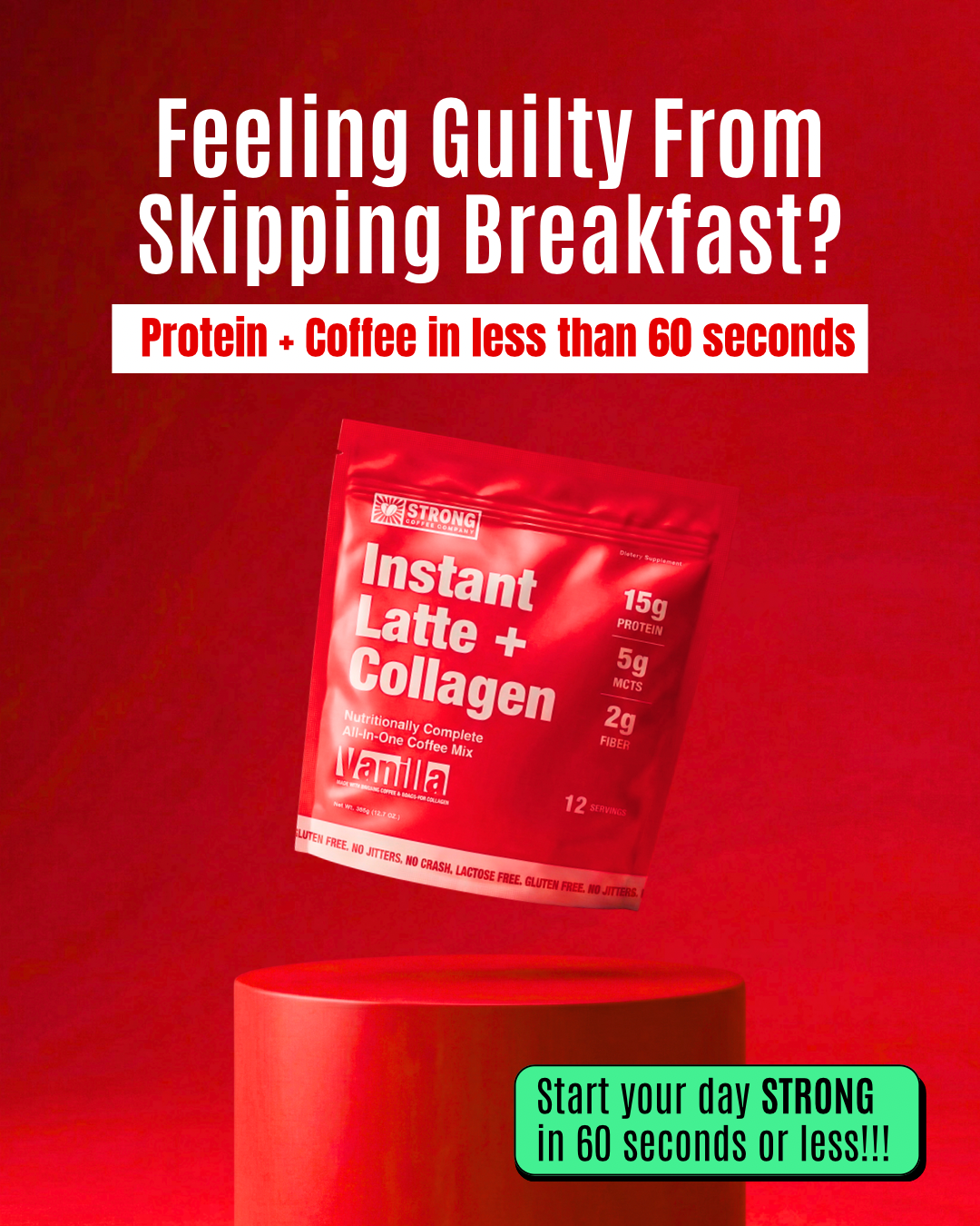 Strong Coffee Company Facebook ad: Coffee That Does More
