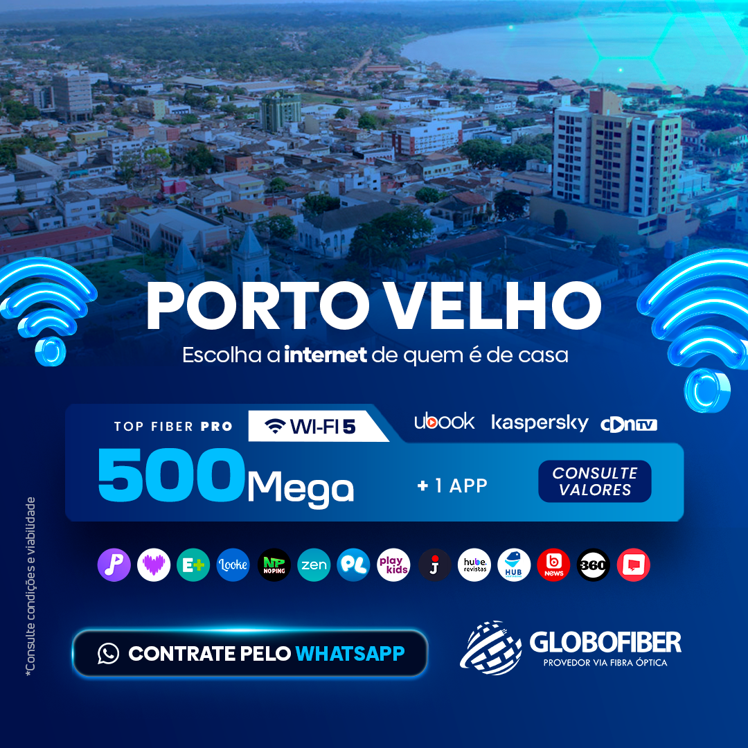 GloboFiber Facebook ad: Contrate agora