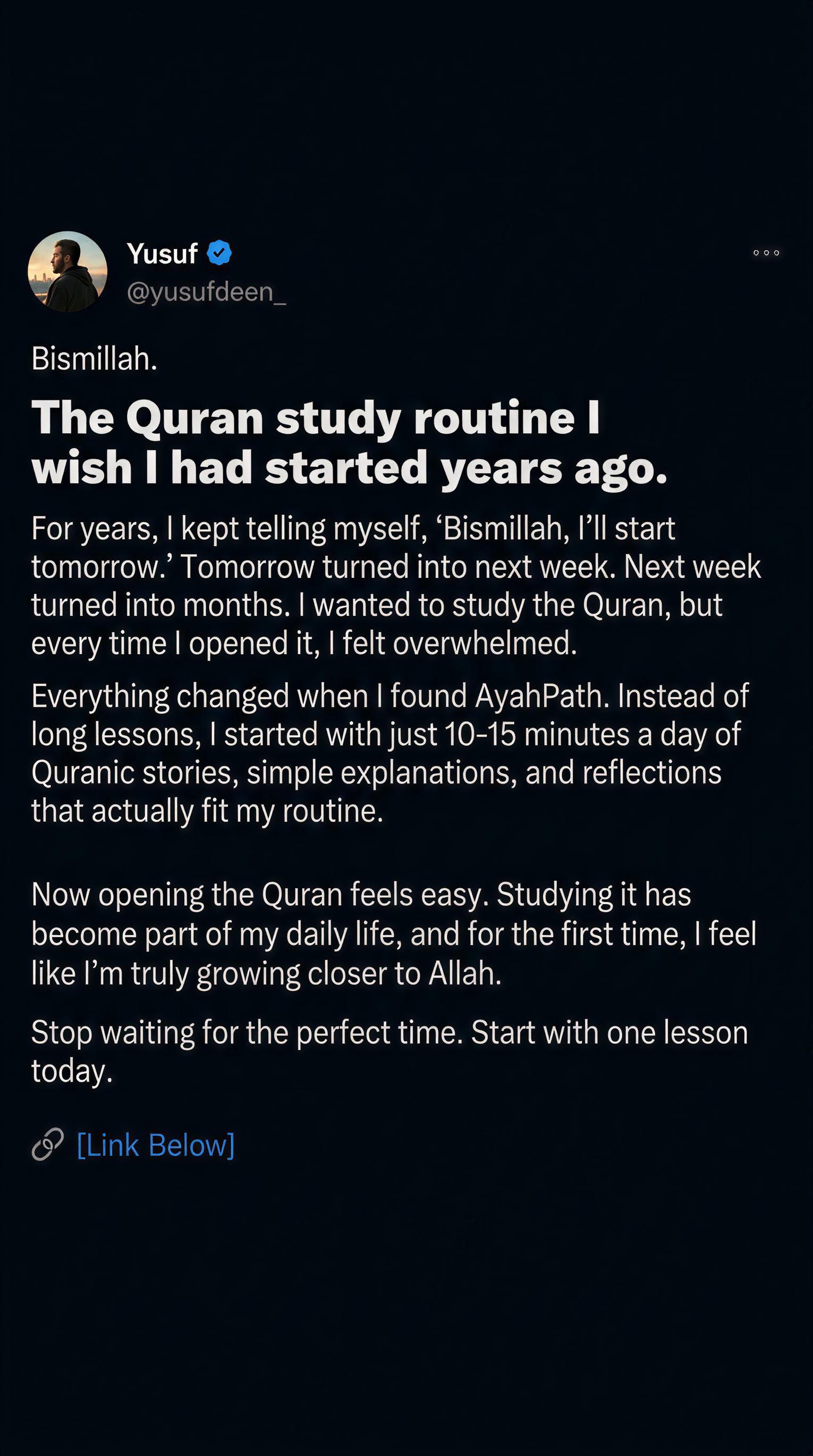 Advice from Imam Ibrahim Facebook ad