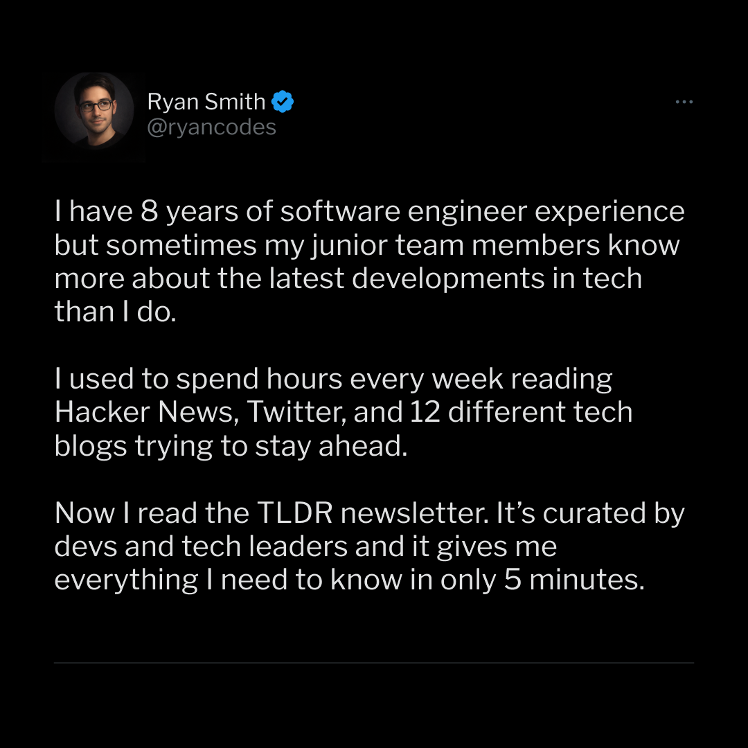 TLDR Newsletter Facebook ad