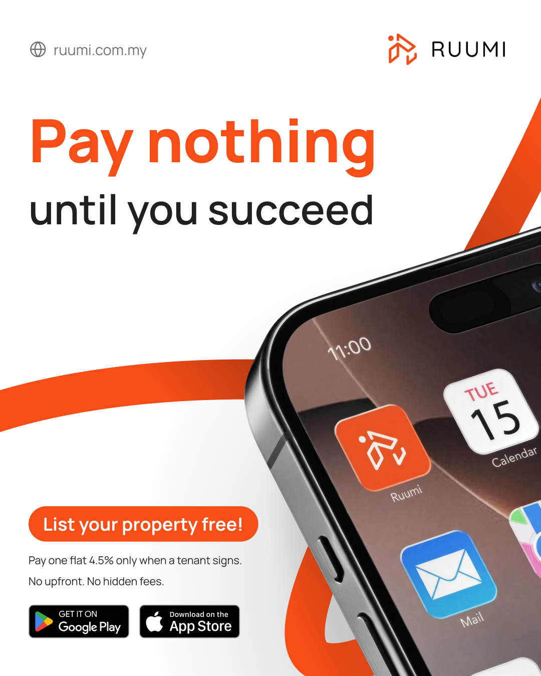 RUUMI Experience Facebook ad: LAST CALL! PAY NOTHING UNTIL SUCCEED!