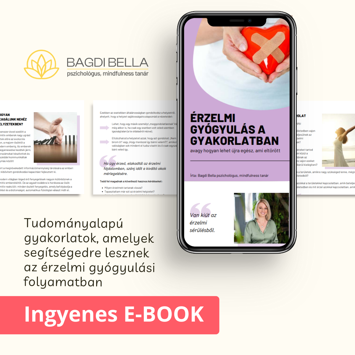 Bagdi Bella pszichológus, mindfulness tanár Facebook ad: Érzelmi gyógyulás a gyakorlatban
