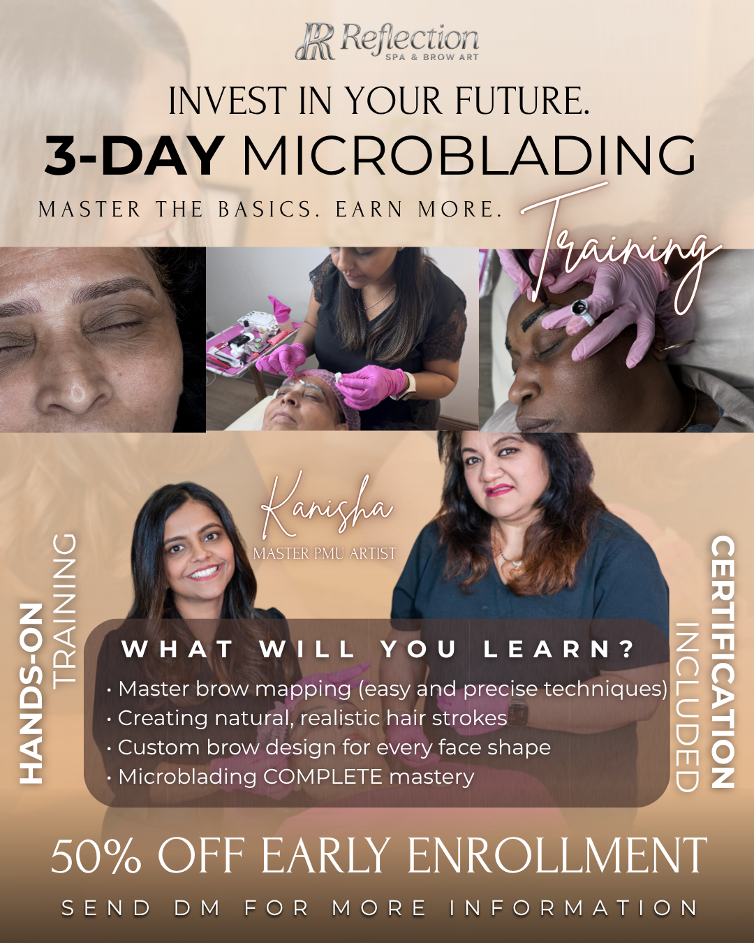 Reflection Spa & Brow Art Facebook ad: PMU TRAININGS!