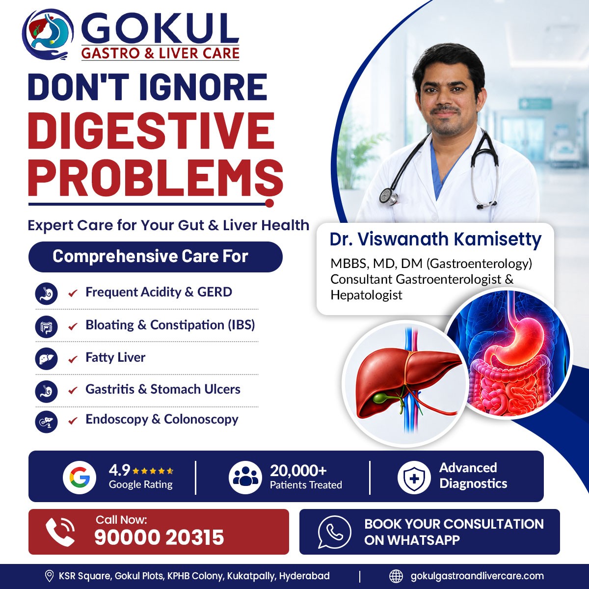 Gokul Gastro & Liver Care Facebook ad: Consult a Gastro Specialist Today