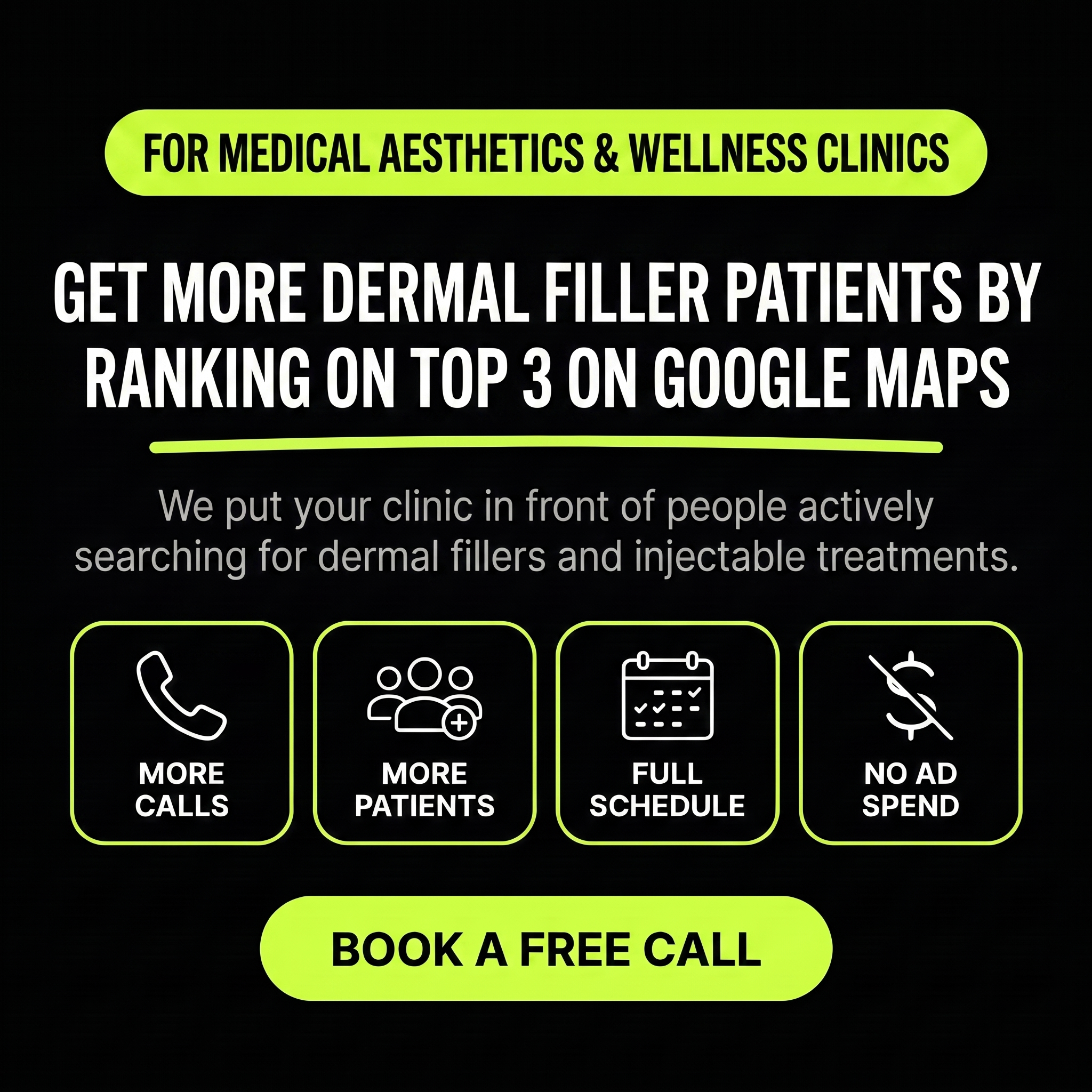 Clinic Fuse Facebook ad: Get More Aesthetic & Wellness Clients From Google.