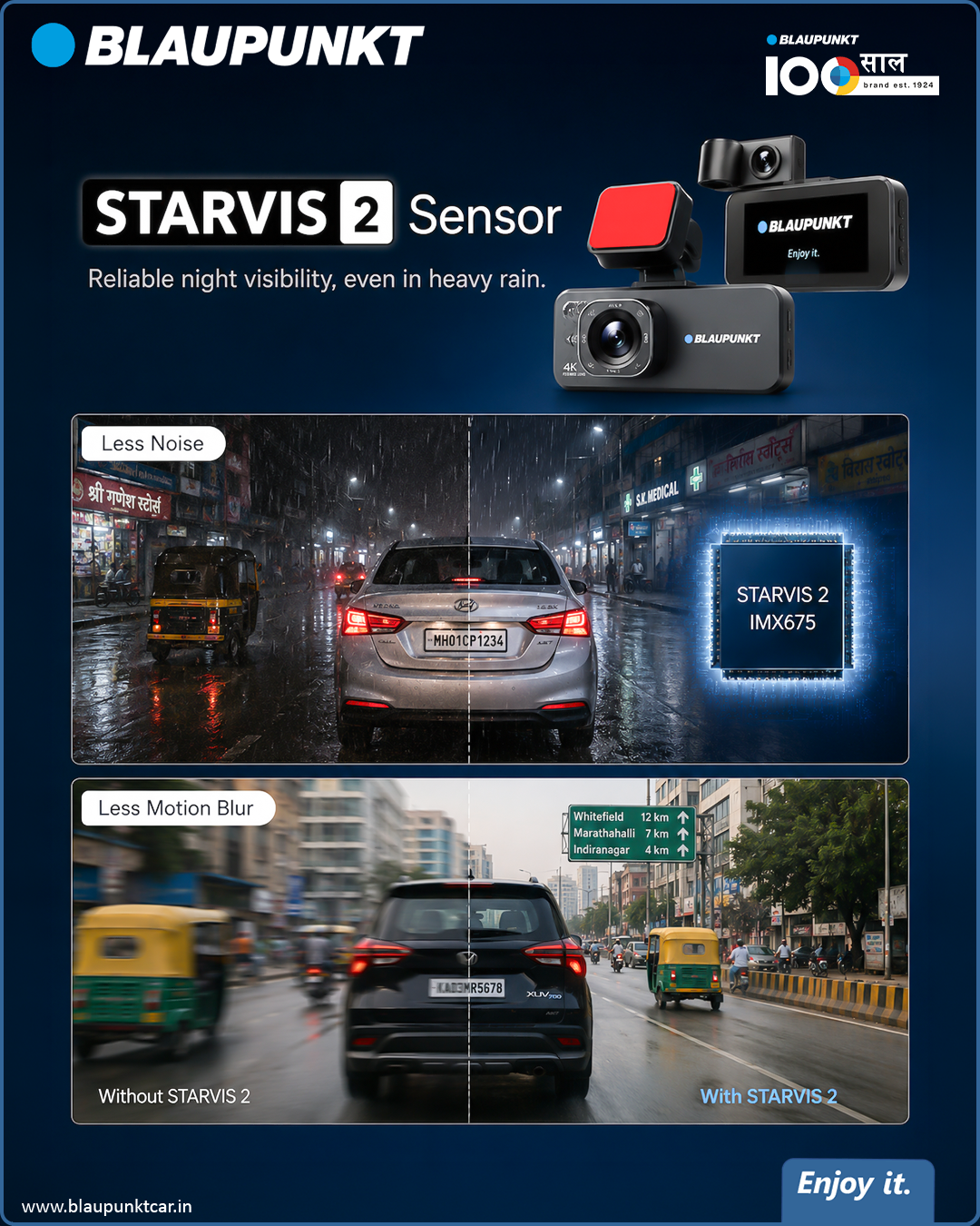 Blaupunkt India Car Audio & Accessories Facebook ad: Drive with total confidence using the Blaupunkt Dashcam…