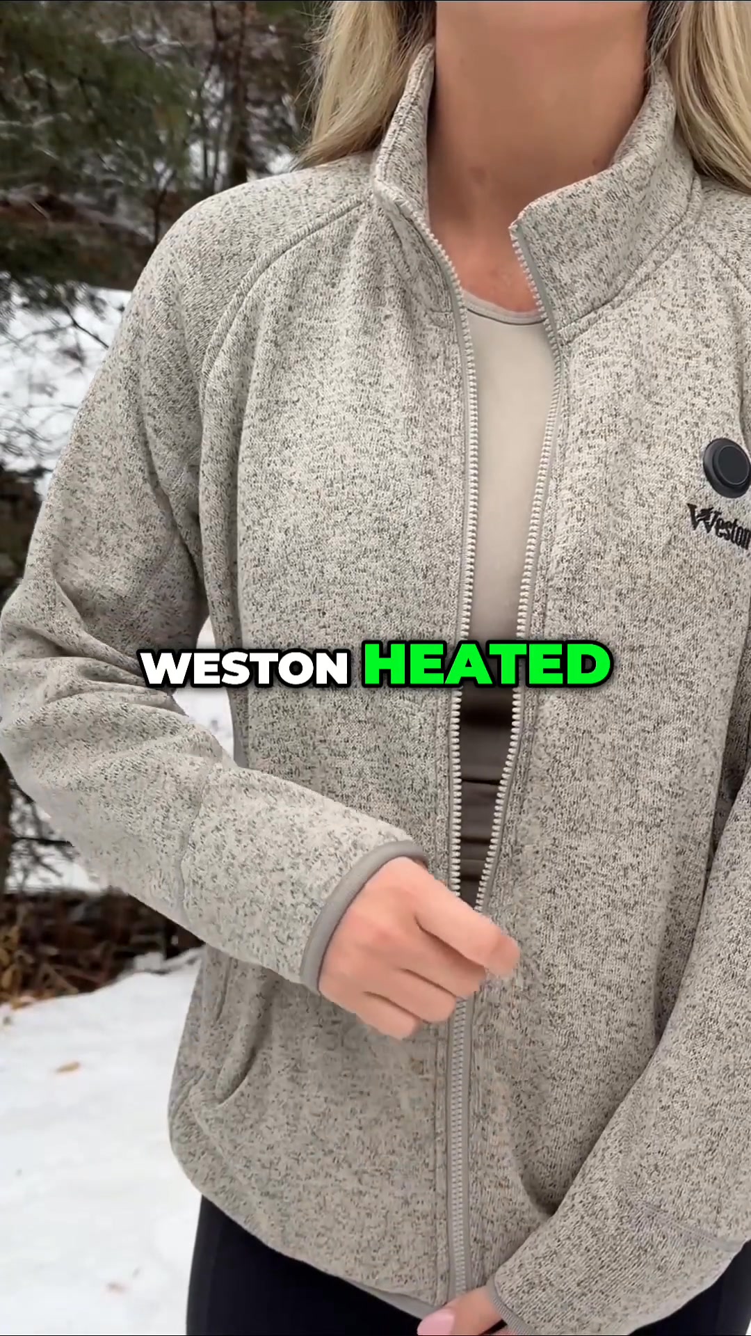 Weston Heated Apparel Facebook ad: 130° of warmth in seconds.
