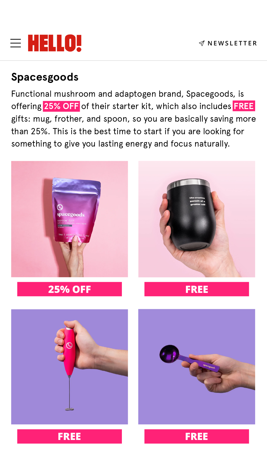 Spacegoods Facebook ad