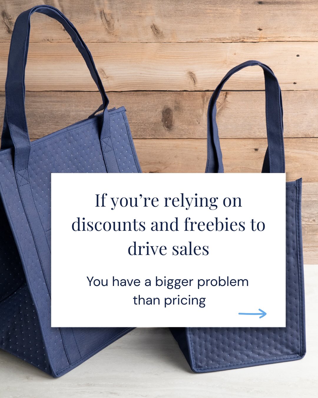 PeschelsEducation Facebook ad: Discounting is a not a growth strategy.