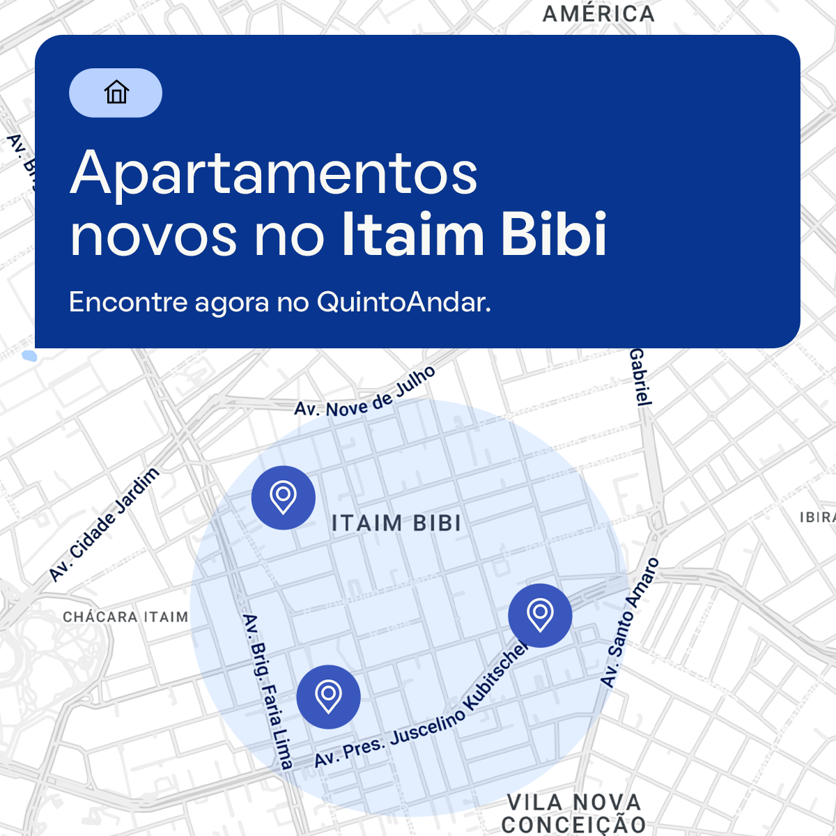 QuintoAndar Facebook ad: Agende sua visita hoje